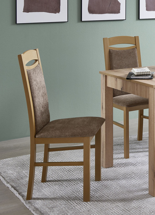 Stühle & Sitzbänke - Zeitlose Esszimmermöbel, in Farbe EICHE SONOMA-BEIGE, in Ausführung Essgruppe, 5-teilig Ansicht 9