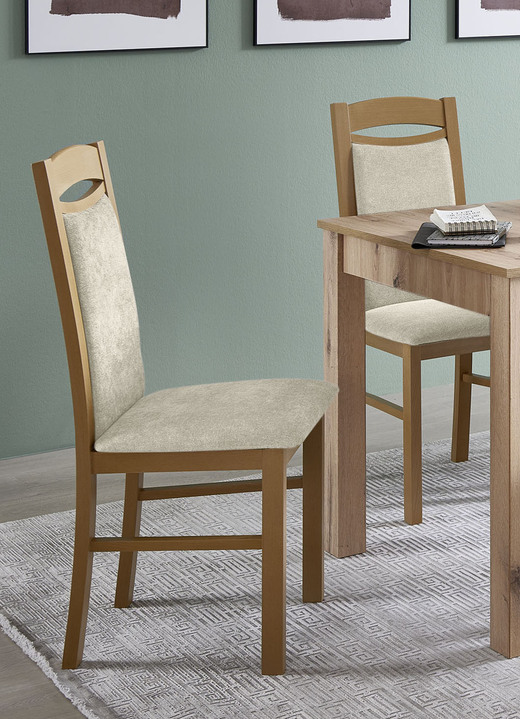 Stühle & Sitzbänke - Zeitlose Esszimmermöbel, in Farbe EICHE SONOMA-BEIGE, in Ausführung Essgruppe, 5-teilig Ansicht 15