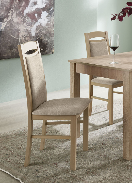 Stühle & Sitzbänke - Zeitlose Esszimmermöbel, in Farbe EICHE SONOMA-BEIGE, in Ausführung Essgruppe, 5-teilig Ansicht 12