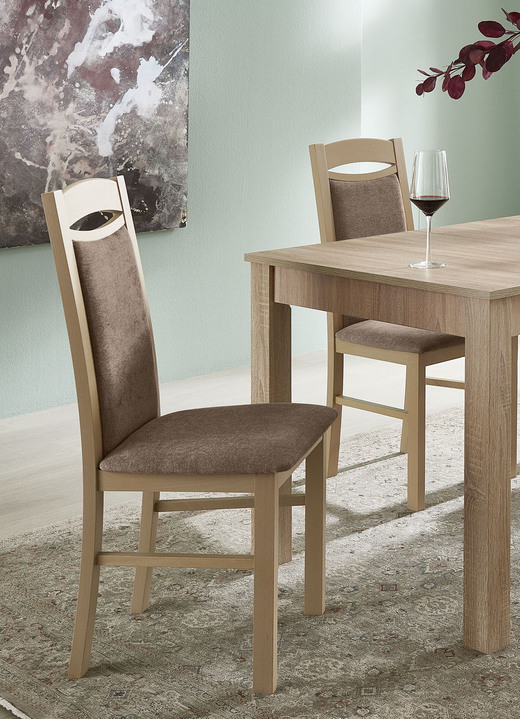 Stühle & Sitzbänke - Zeitlose Esszimmermöbel, in Farbe EICHE SONOMA-BEIGE, in Ausführung Essgruppe, 5-teilig Ansicht 10