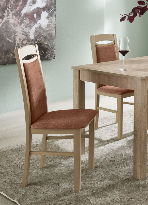 Stühle & Sitzbänke - Zeitlose Esszimmermöbel, in Farbe EICHE SONOMA-BEIGE, in Ausführung Essgruppe, 5-teilig Ansicht 14