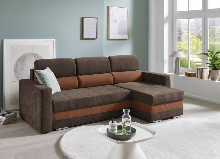 Polsterecken - Komfortable Polsterecke mit Bettfunktion, in Farbe GRAU-HELLGRAU Ansicht 6