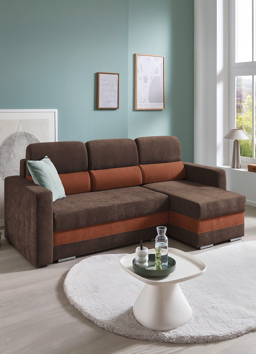 Polsterecken - Komfortable Polsterecke mit Bettfunktion, in Farbe GRAU-HELLGRAU Ansicht 8