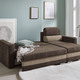 Polsterecken - Komfortable Polsterecke mit Bettfunktion, in Farbe GRAU-HELLGRAU – Farbe BRAUN-BEIGE – Ansicht 2