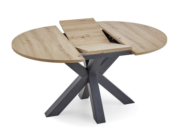 Esstische - Runder Esstisch mit Auszug, in Farbe SCHWARZ-KERAMIK Ansicht 4