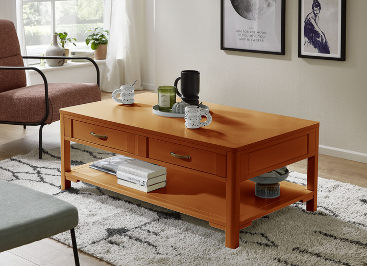 Couchtische - Edler Couchtisch im used-Look, in Farbe KIRSCHBAUM Ansicht 1