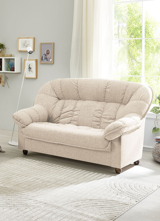 Polstergruppen - Komfortable Polstermöbel, in Farbe BEIGE, in Ausführung Polstergruppe, 2-teilig Ansicht 12