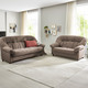 Polstergruppen - Komfortable Polstermöbel, in Farbe BEIGE, in Ausführung Polstergruppe, 2-teilig – Farbe CAPPUCCINO – Ansicht 5