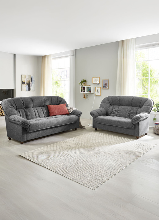 Polstergruppen - Komfortable Polstermöbel, in Farbe BEIGE, in Ausführung Polstergruppe, 2-teilig Ansicht 19