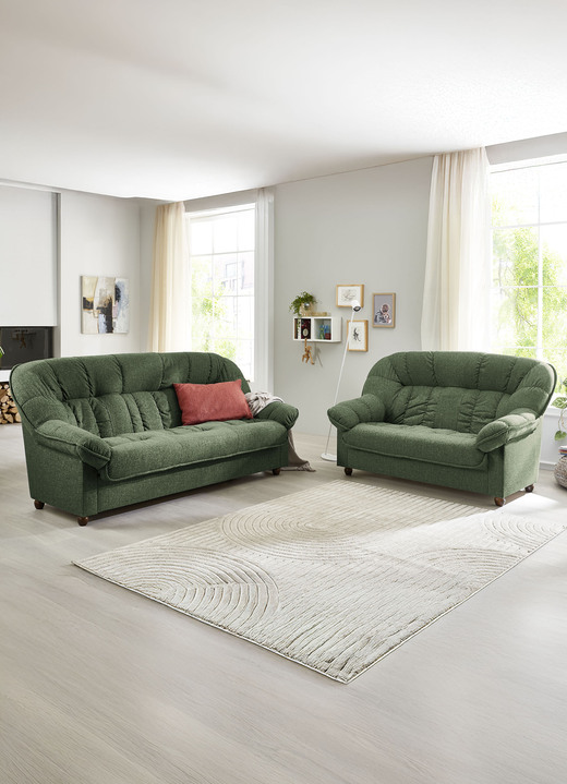 Polstergruppen - Komfortable Polstermöbel, in Farbe BEIGE, in Ausführung Polstergruppe, 2-teilig Ansicht 2