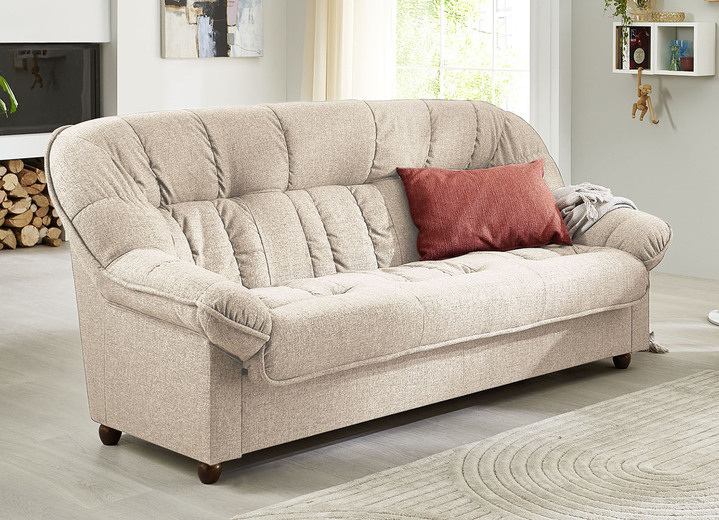 Polstergruppen - Komfortable Polstermöbel, in Farbe BEIGE, in Ausführung Polstergruppe, 2-teilig Ansicht 5