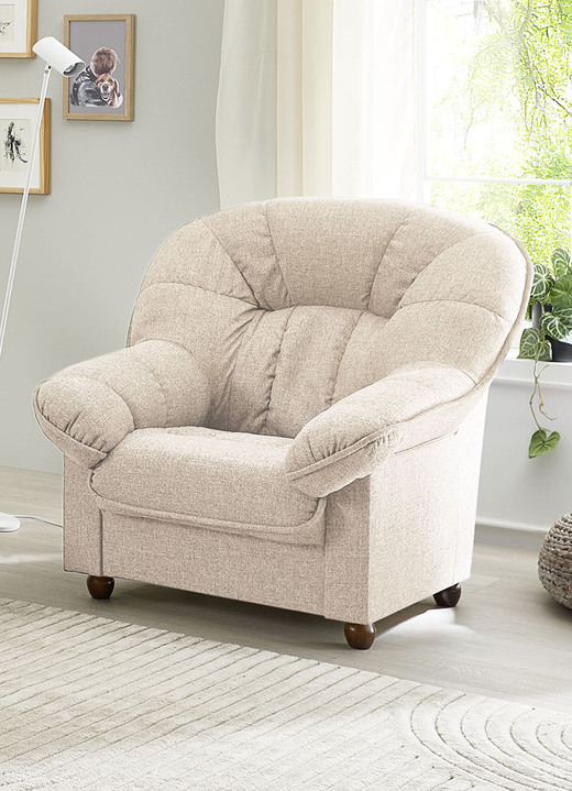 Polstergruppen - Komfortable Polstermöbel, in Farbe BEIGE, in Ausführung Sessel Ansicht 1