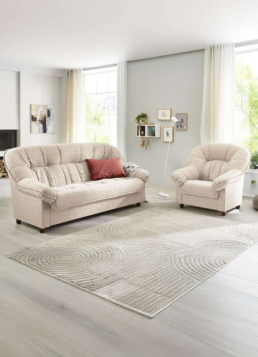 Polstergruppen - Komfortable Polstermöbel, in Farbe BEIGE, in Ausführung Polstergruppe, 2-teilig Ansicht 22