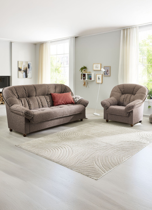 Polstergruppen - Komfortable Polstermöbel, in Farbe BEIGE, in Ausführung Polstergruppe, 2-teilig Ansicht 24