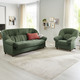 Polstergruppen - Komfortable Polstermöbel, in Farbe BEIGE, in Ausführung Polstergruppe, 2-teilig – Farbe GRÜN – Ansicht 6