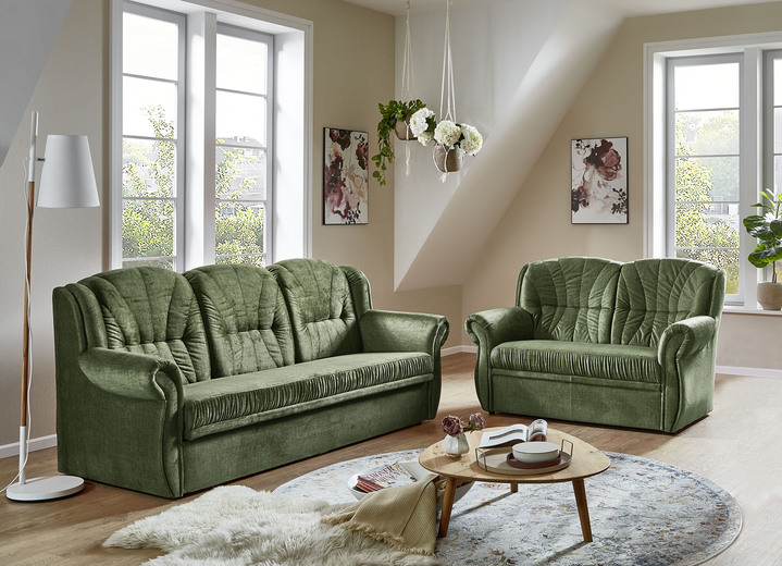 Polstergruppen - Klassische Polstermöbel, in Farbe DUNKELGRÜN, in Ausführung Sessel Ansicht 3