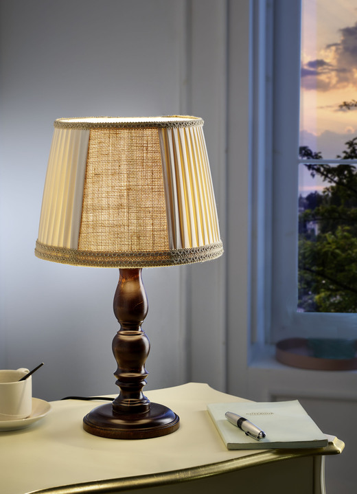 Stehleuchten - Leuchten im klassischen Stil, in Farbe NUSSBAUM, in Ausführung Tischleuchte Ansicht 1
