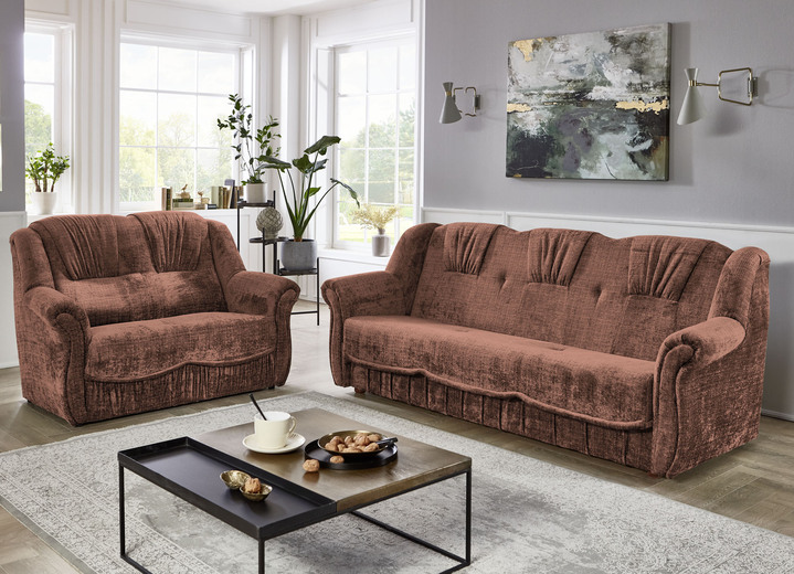 Polstergruppen - Bequeme Polstermöbel, in Farbe GRÜN, in Ausführung Dreisitzer mit Bettfunktion Ansicht 8