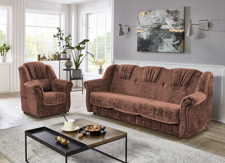 Polstergruppen - Bequeme Polstermöbel, in Farbe GRÜN, in Ausführung Dreisitzer mit Bettfunktion Ansicht 7