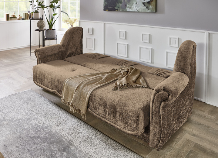 Polstergruppen - Bequeme Polstermöbel, in Farbe GRÜN, in Ausführung Dreisitzer mit Bettfunktion Ansicht 13