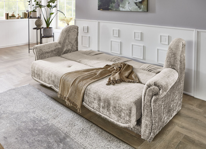 Polstergruppen - Bequeme Polstermöbel, in Farbe GRÜN, in Ausführung Dreisitzer mit Bettfunktion Ansicht 11