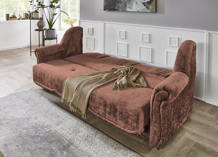 Polstergruppen - Bequeme Polstermöbel, in Farbe GRÜN, in Ausführung Dreisitzer mit Bettfunktion Ansicht 12