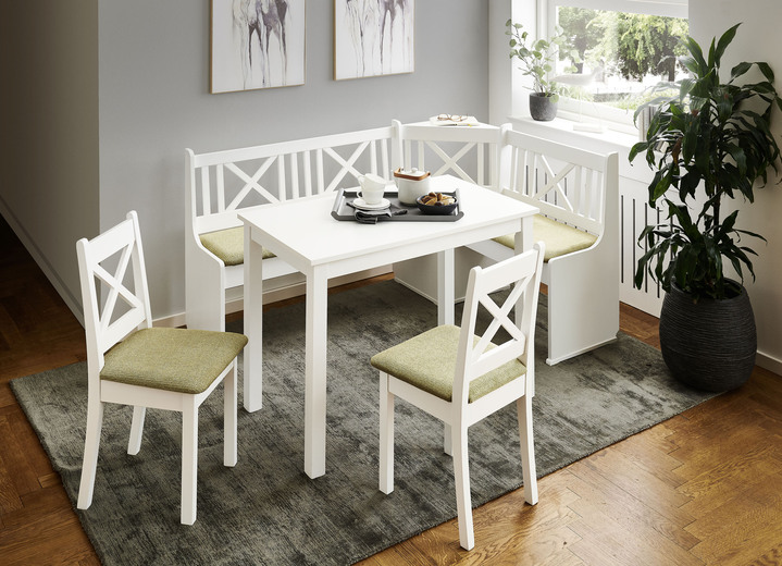 Stühle & Sitzbänke - Esszimmermöbeln, in Farbe WEISS-GRÜN, in Ausführung Stühle, 2er-Set Ansicht 2