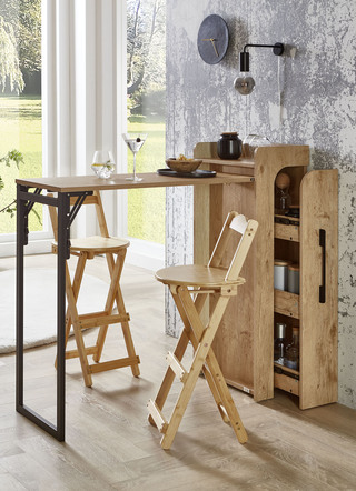 Klapp-Hocker aus Bambus