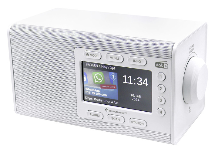 Musikanlagen - Radio mit DAB+, in Farbe WEISS Ansicht 1