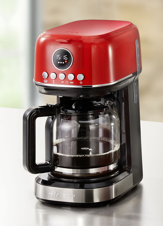 Küchengeräte-Serien - Ariete Frühstücksserie moderna im Retro-Design, in Farbe ROT, in Ausführung Kaffeemaschine Ansicht 1