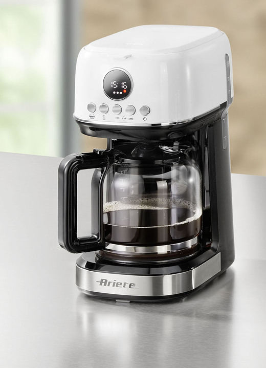 Küchengeräte-Serien - Ariete Frühstücksserie moderna im Retro-Design, in Farbe WEISS, in Ausführung Kaffeemaschine Ansicht 1