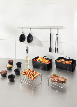 Zubehör-Set für Heißluftfritteusen, 19-teilig