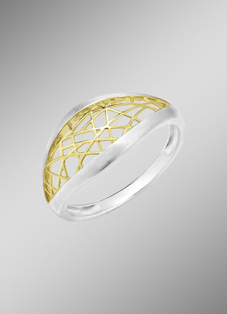 Faszinierender Damenring in edler Bicolor-Optik