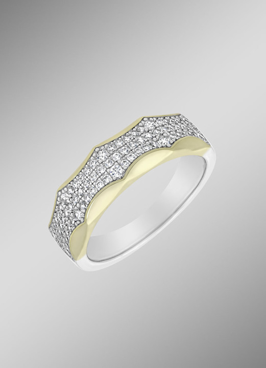 Ringe - Raffiniertes Design – Damenring mit synth. Zirkonia, in Größe 160 bis 220, in Farbe  Ansicht 1