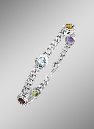 Armband aus Silber mit Edelsteine