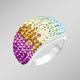 Ringe - Damenring mit Swarovski-Elementes, in Größe 160 bis 220, in Farbe  – Ansicht 1