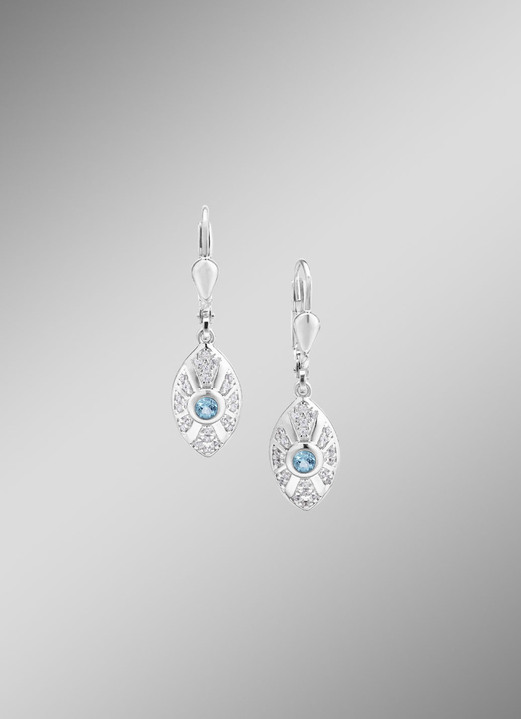 Ohrschmuck - Strahlende Akzente – Exquisite Ohrringe aus Silber, in Farbe  Ansicht 1