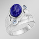 Ringe - Damenring mit Lapislazuli und Baby Blautopas – Ansicht 1 Ringe - Damenring mit Lapislazuli und Baby Blautopas, in Größe 160 bis 220, in Farbe  – Ansicht 1
