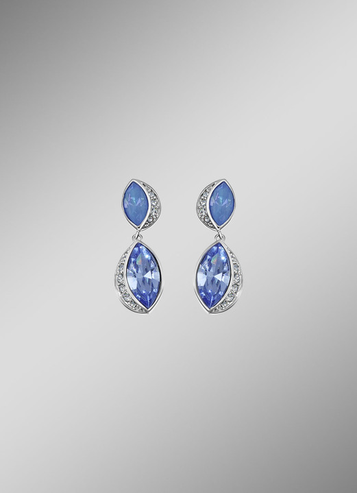 Ohrschmuck - Blauer Glanz – Strahlende Ohrstecker mit Swarovski-Kristalle, in Farbe  Ansicht 1