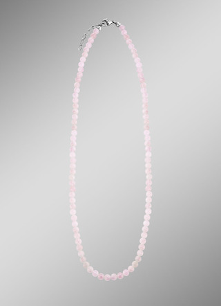 Halskette mit echtem Rosenquarz