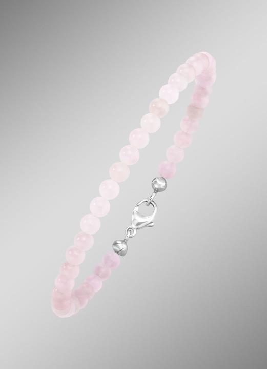 Armbänder - Armband mit echtem Rosenquarz, in Farbe  Ansicht 1
