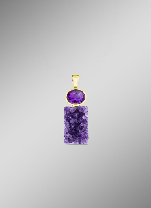 Anhänger - Anhänger mit echter Amethyst-Faszination, in Farbe  Ansicht 1