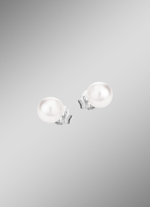 Ohrschmuck - Ohrstecker mit Süßwasser-Zuchtperlen, in Farbe  Ansicht 1