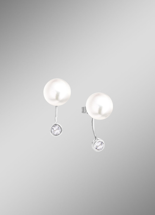 Ohrschmuck - Klassische Ohrstecker mit Süßwasser-Zuchtperlen, in Farbe  Ansicht 1