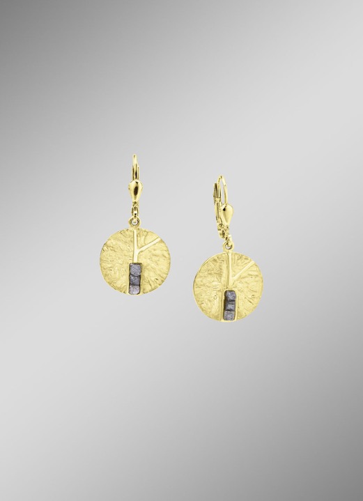 Ohrschmuck - Funkelnde Raffinesse: Ohrringe mit 6 Roh-Diamanten, in Farbe  Ansicht 1
