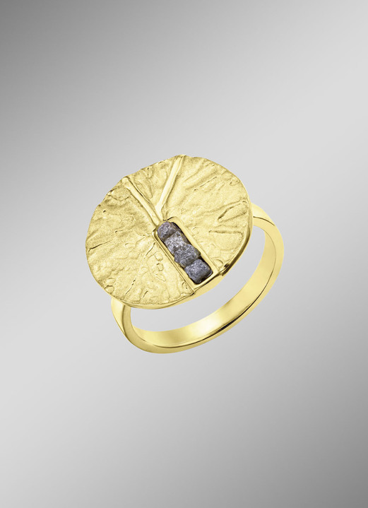 Ringe - Pure Eleganz:Damenring mit 4 Roh-Diamanten, in Größe 160 bis 220, in Farbe  Ansicht 1