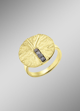 Pure Eleganz:Damenring mit 4 Roh-Diamanten