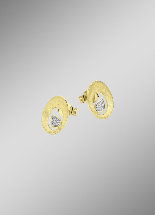 Ohrschmuck - Funkelnder Glanz: Ohrstecker mit 8 Brillanten, in Farbe  Ansicht 1