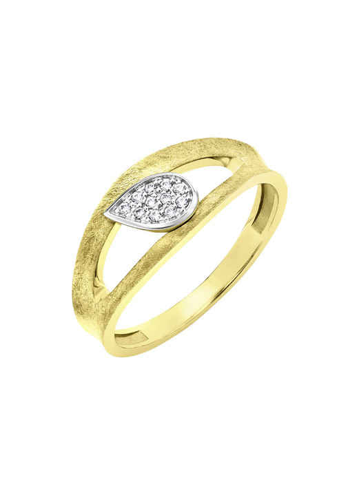 Ringe - Raffinierter Damenring mit 11 Brillanten, in Größe 160 bis 220, in Farbe  Ansicht 2