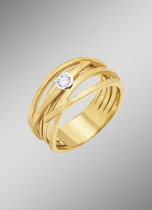 Ringe - Edler Damenring mit Brillant, in Größe 160 bis 220, in Farbe  Ansicht 1